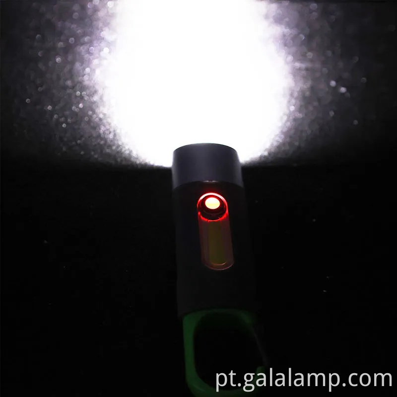 Lanterna recarregável tipo C Tipo C com holofotes brancos brilhantes